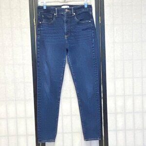 LOFT “The Skinny” Slimming Stretch Denim Jeans Bright Medium Wash 8 High Rise